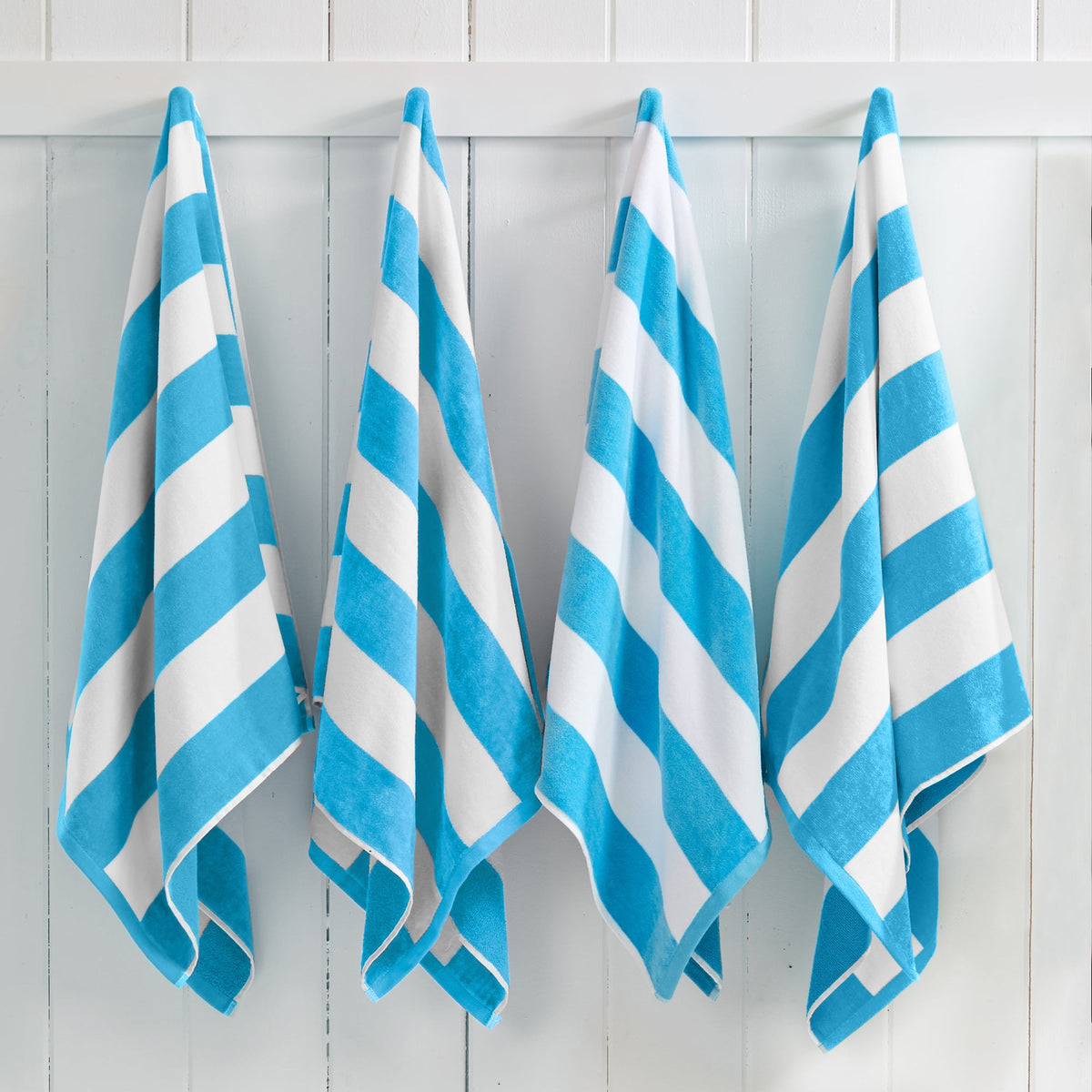 Novia Cotton Velour Cabana Stripe Beach Towels