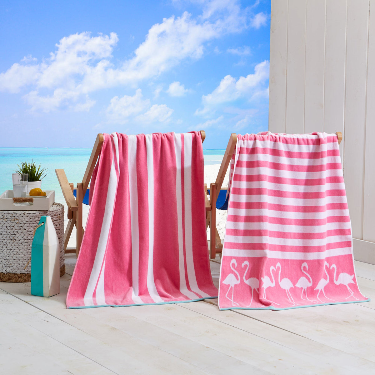 Maui Cotton Velour Printed Beach Towels