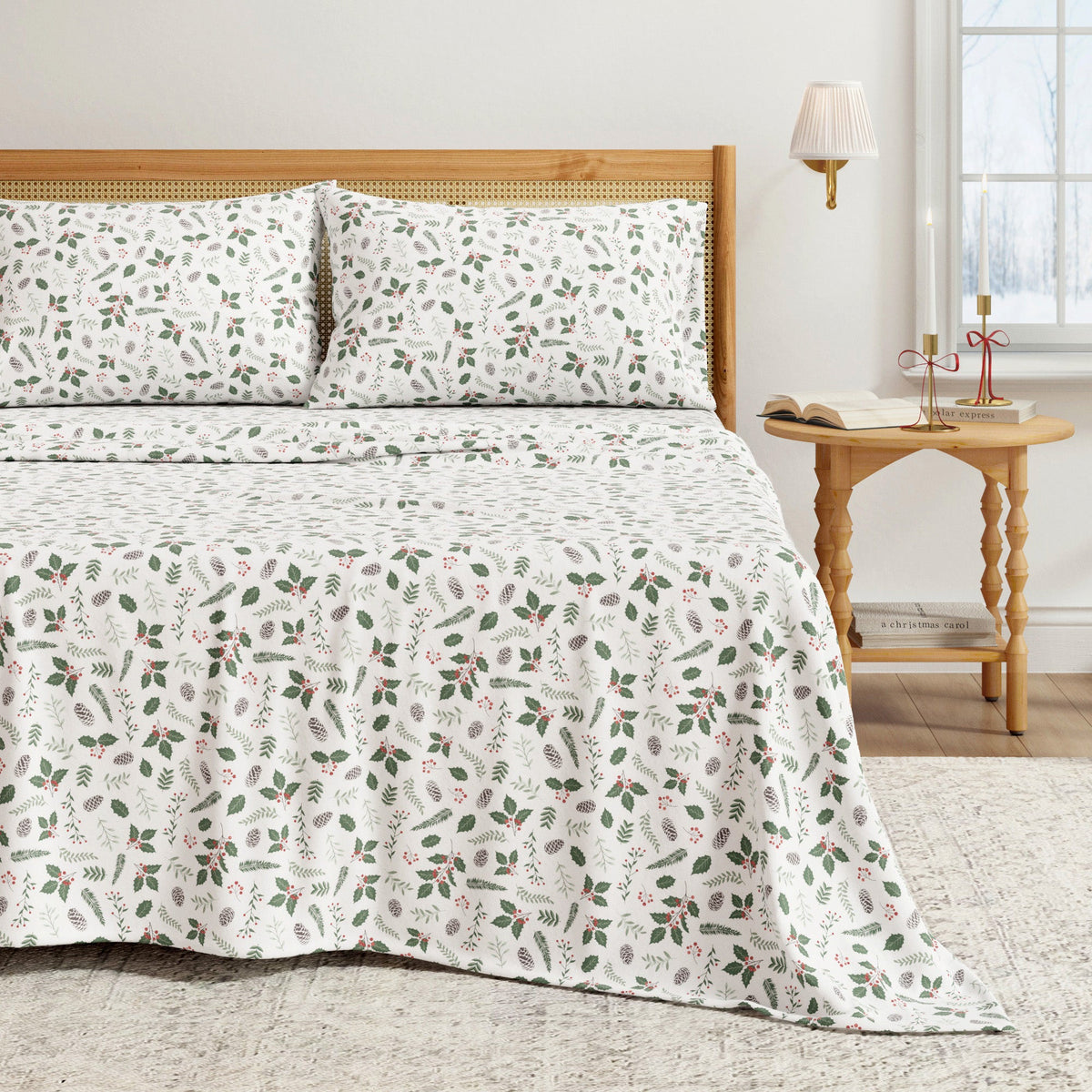 Whittaker Turkish Cotton Christmas Flannel Sheet Set