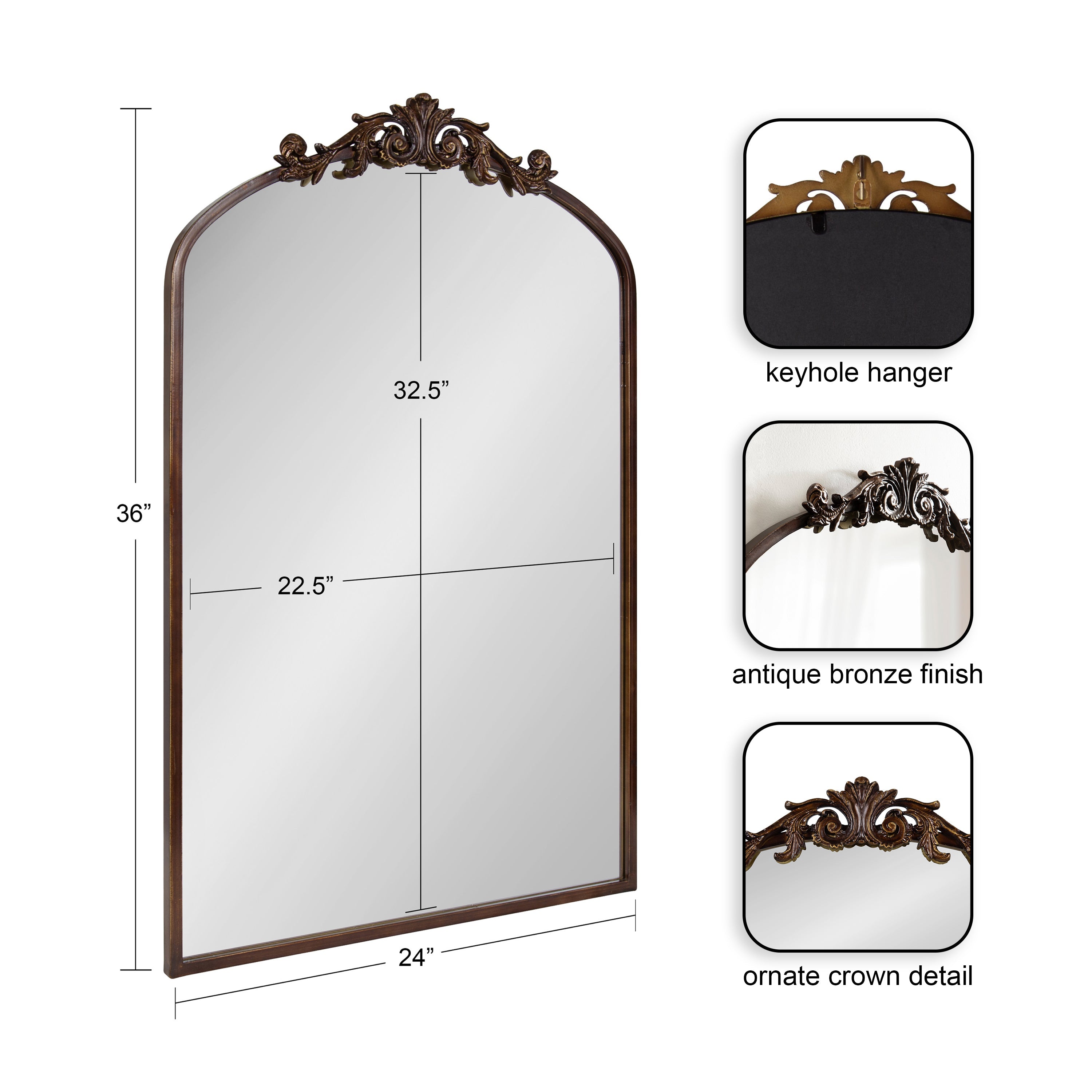 Arendahl Traditional Arch Mirror – alternate product view