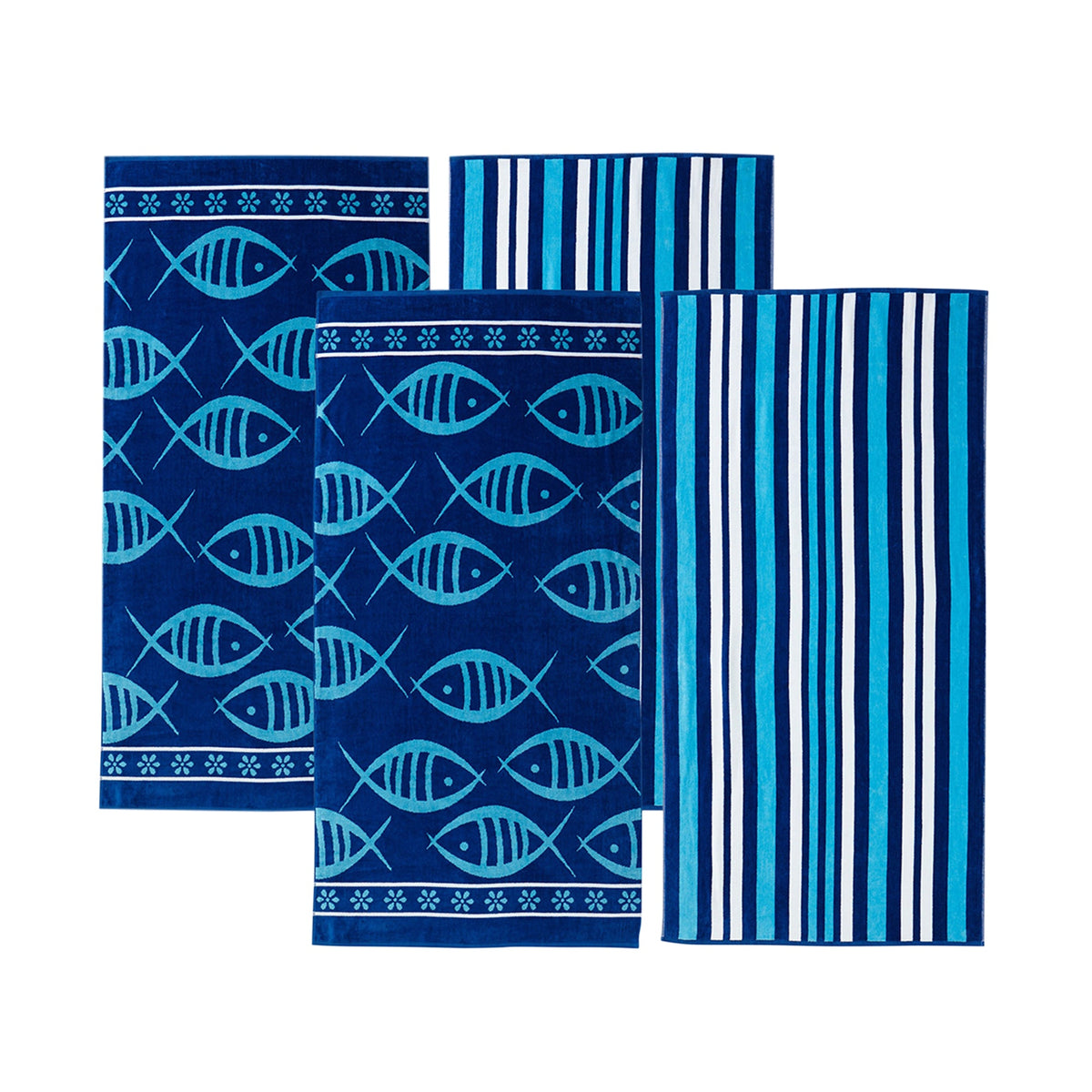 Maui Cotton Velour Printed Beach Towels