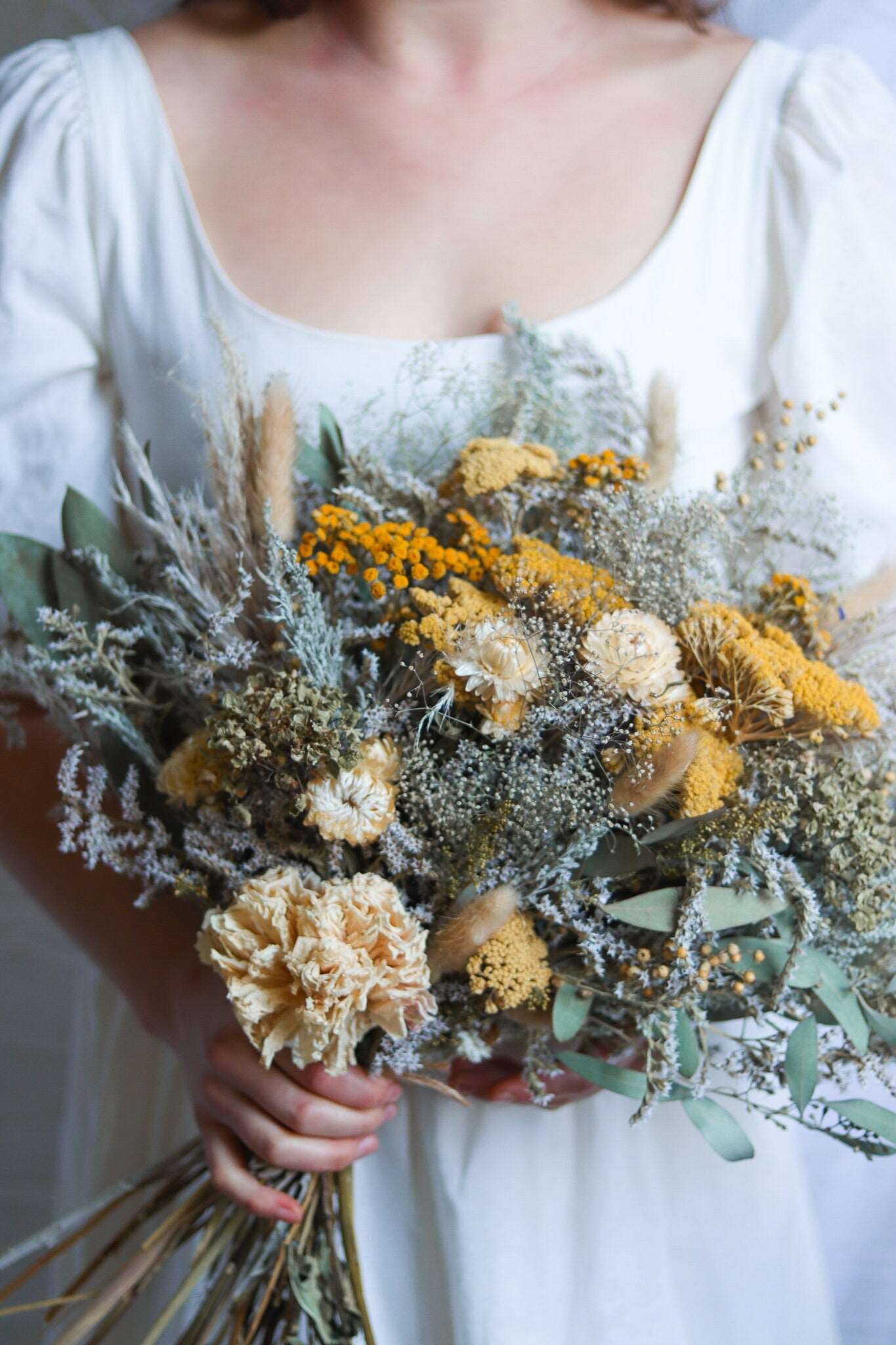 Dried Yarrow Flower Bouquet