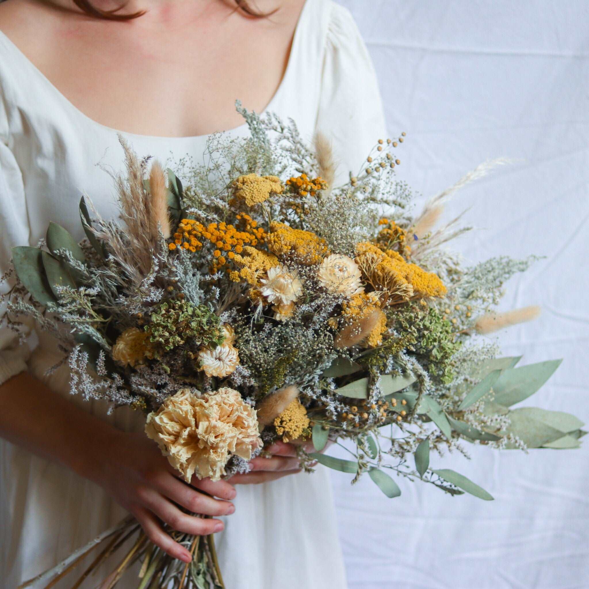 Dried Yarrow Flower Bouquet