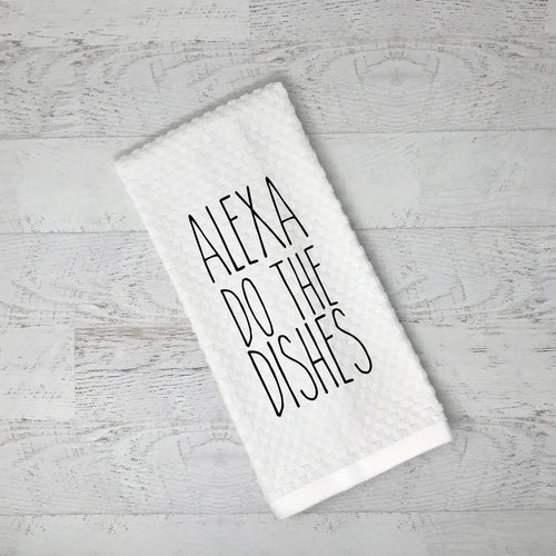 Funny Alexa kitchen towel design options