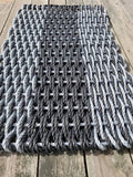 Black & Light Gray Double Weave Lobster Rope Doormat