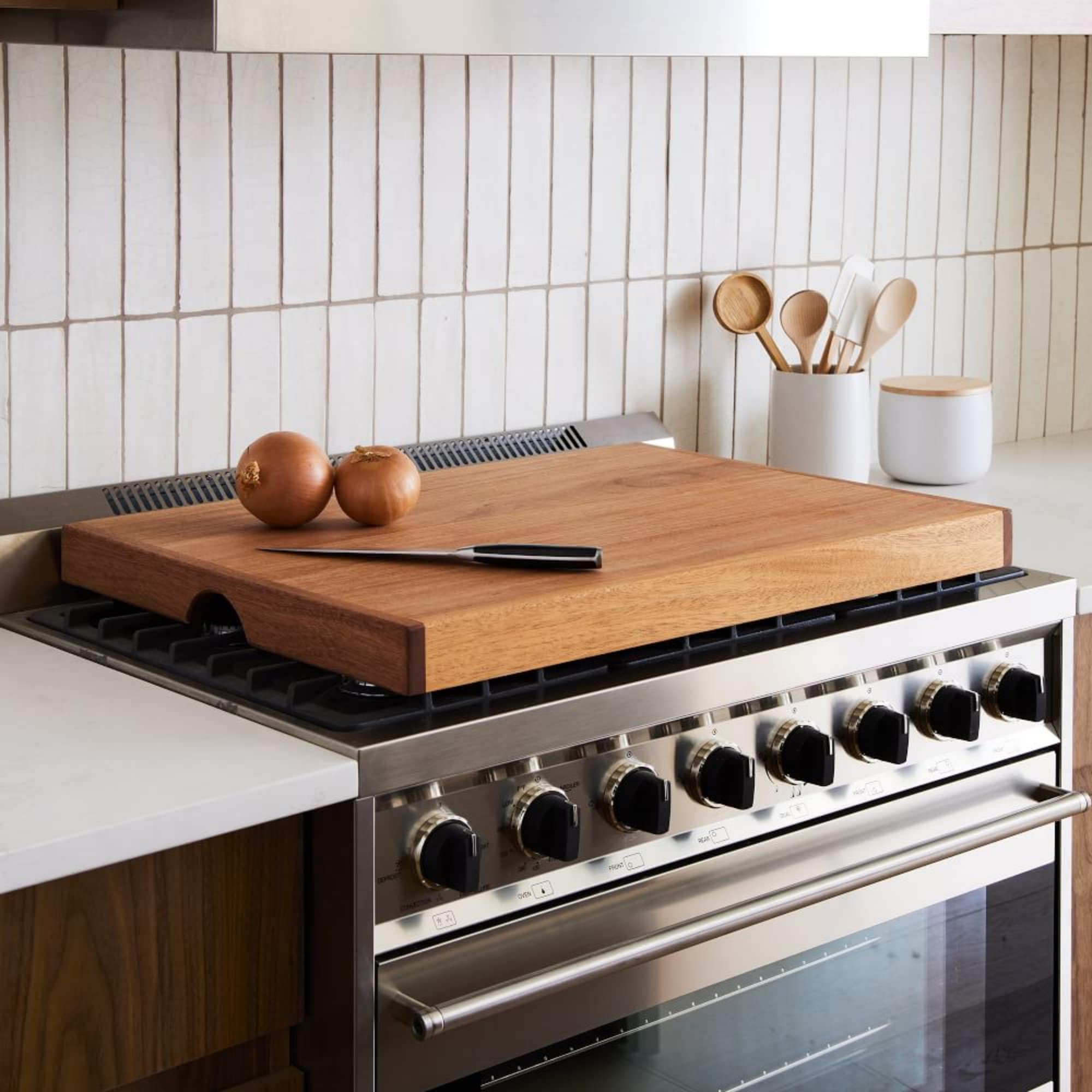 Stove Top Cover and Cutting Board (African Mahogany)