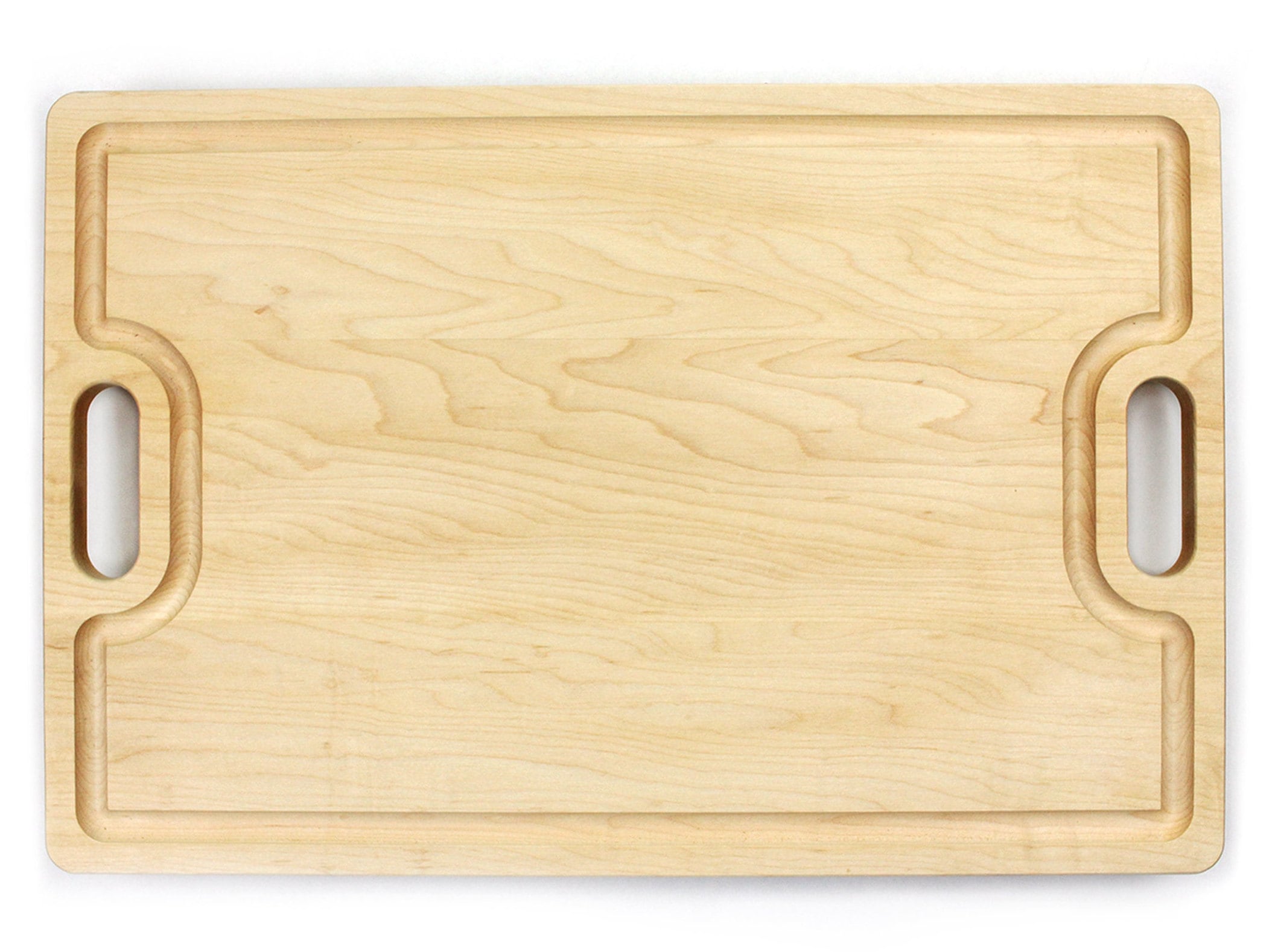 18" × 12" Reversible Wood Cutting Board with Handles – alternate product view