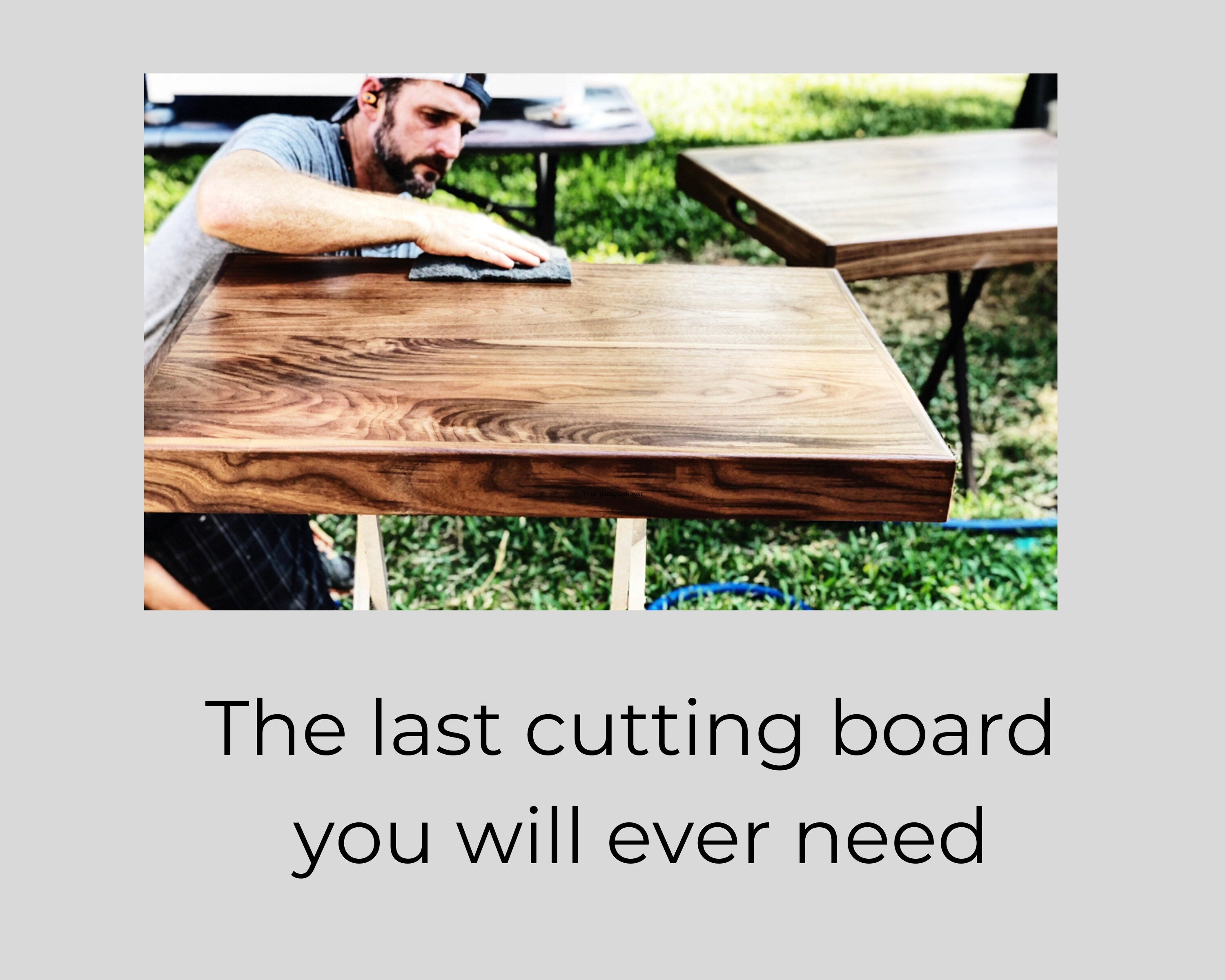 Stove Top Cover and Cutting Board (African Mahogany)
