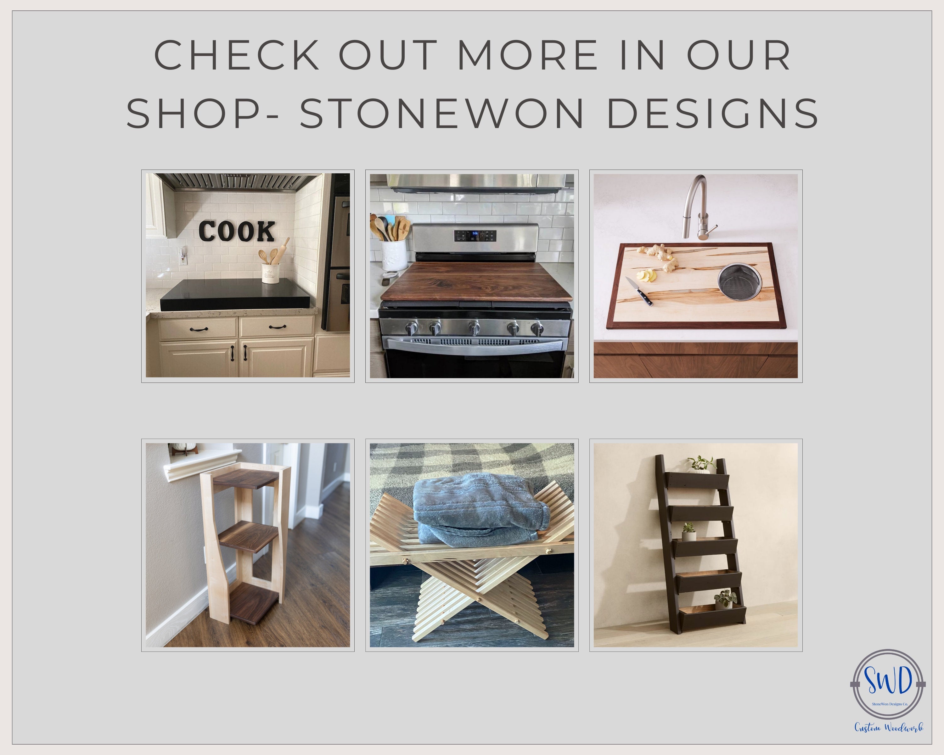 Stove Top Cover and Cutting Board (Ashland Multi-Material)