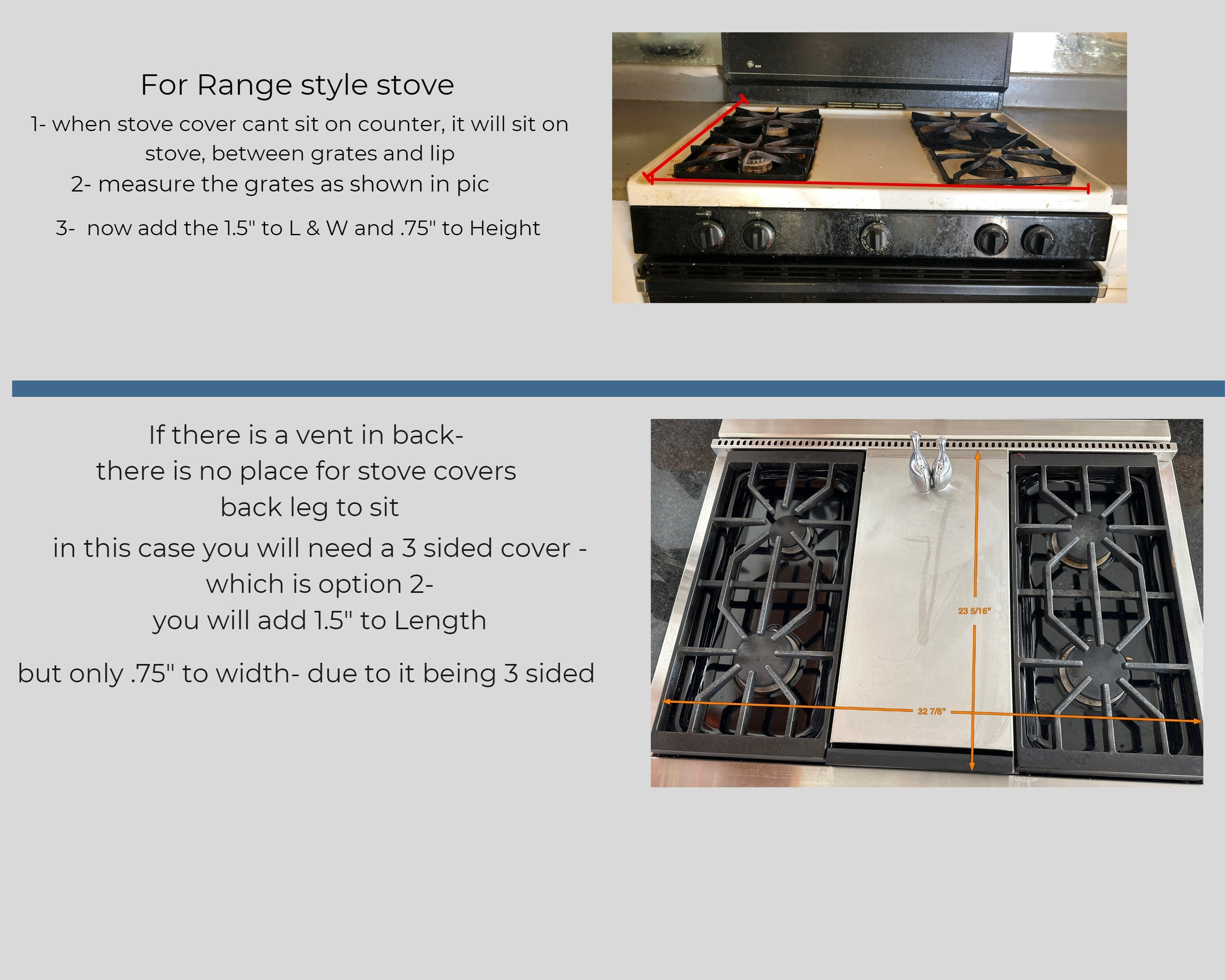 Stove Top Cover and Cutting Board (African Mahogany)