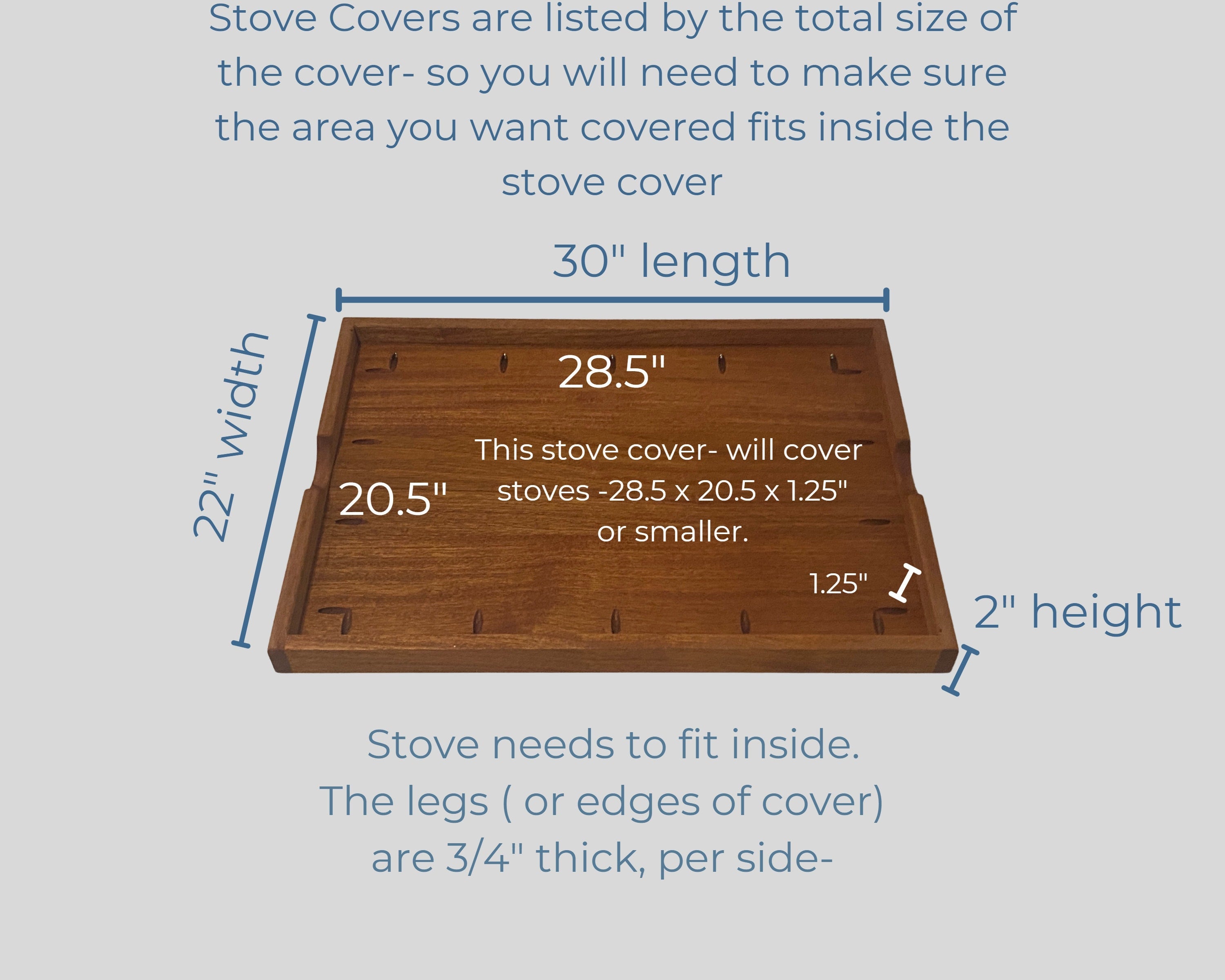 Stove Top Cover and Cutting Board (Black Walnut)