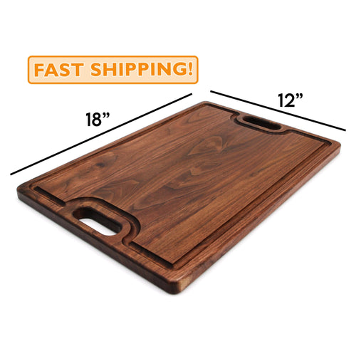 18" × 12" Reversible Wood Cutting Board with Handles – alternate product view