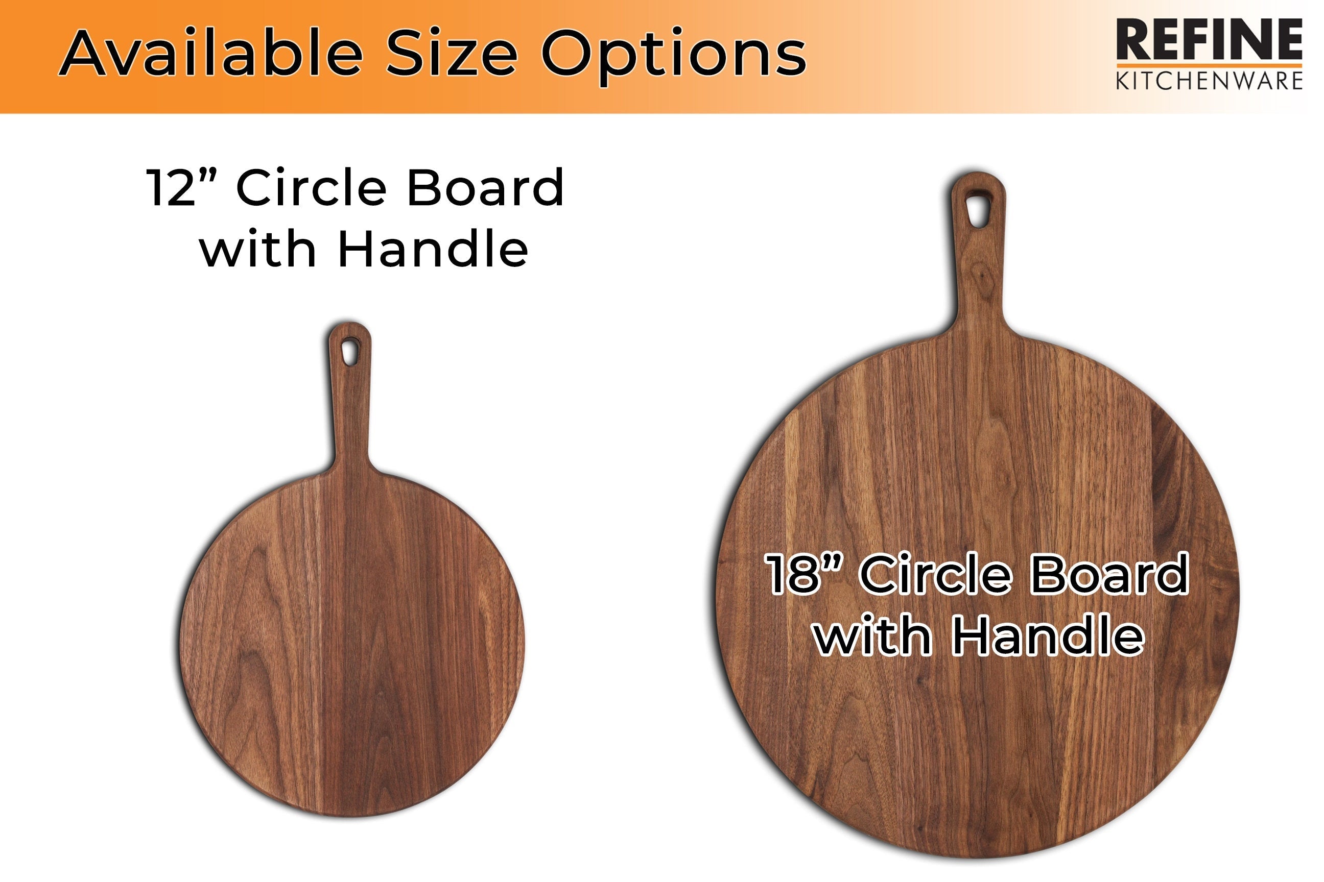 Walnut Paddle Cutting Board with Handle – alternate product view