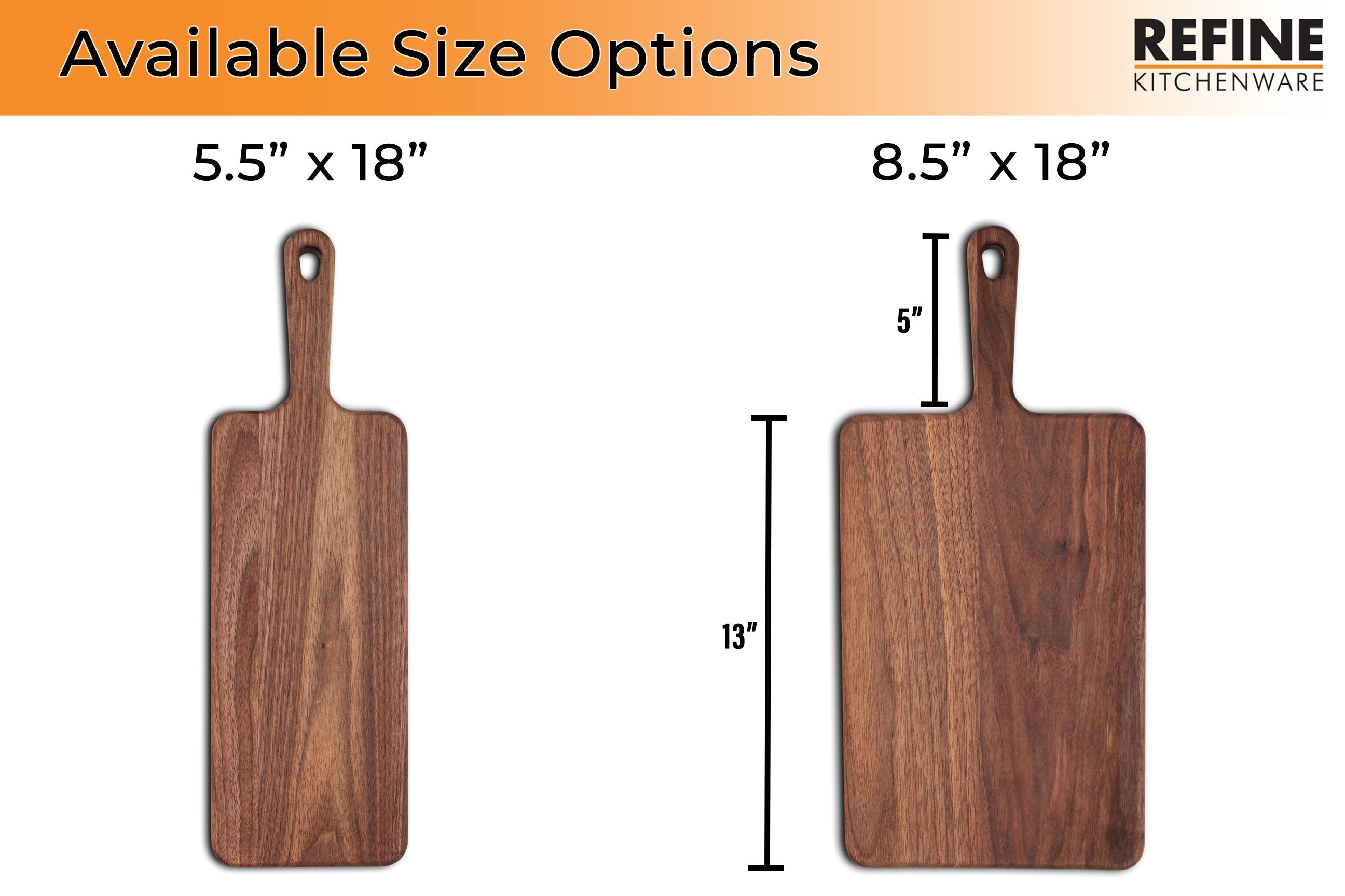 Walnut Paddle Cutting Board with Handle