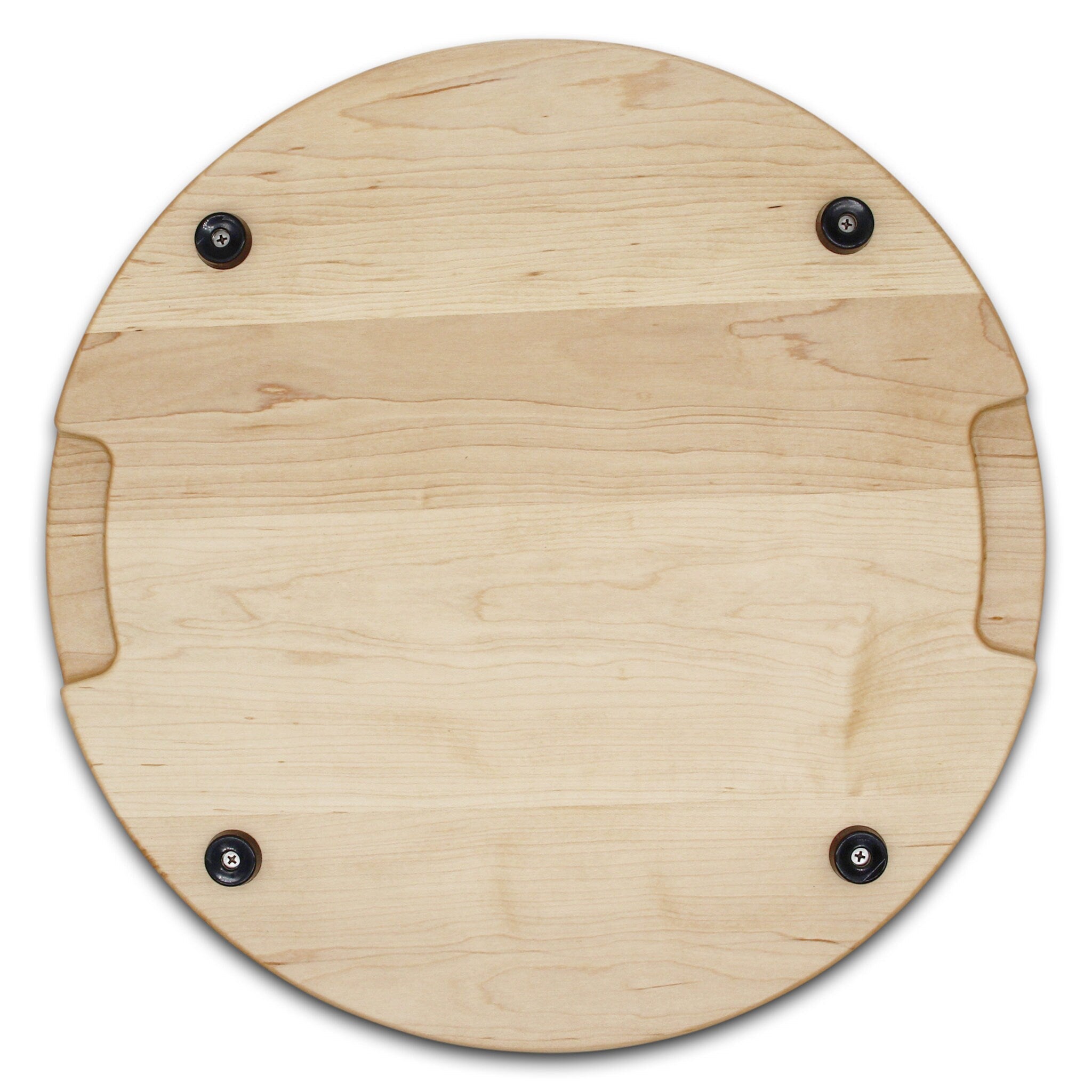18" Round Wood Cutting Board with Feet & Juice Groove – alternate product view