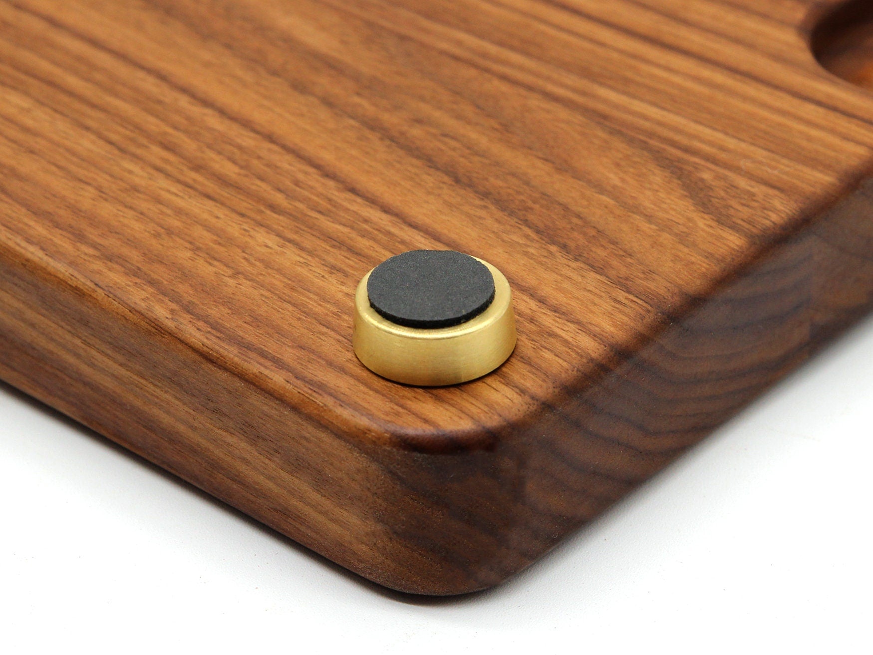 Brass Cutting Board Feet with Non-Slip Pads — Set of 4