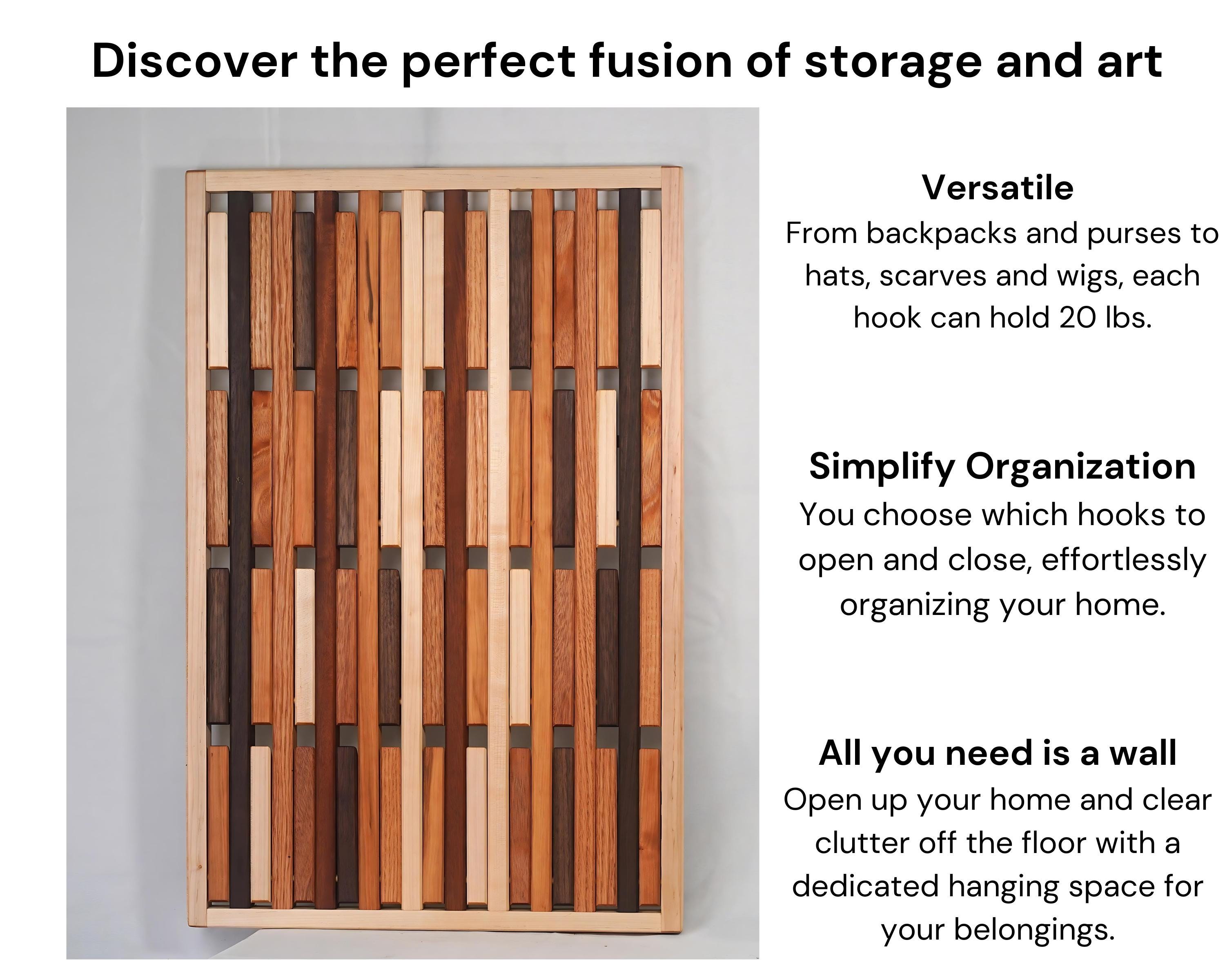 The Original Magnetic Hook Rack (5-Wood Version)