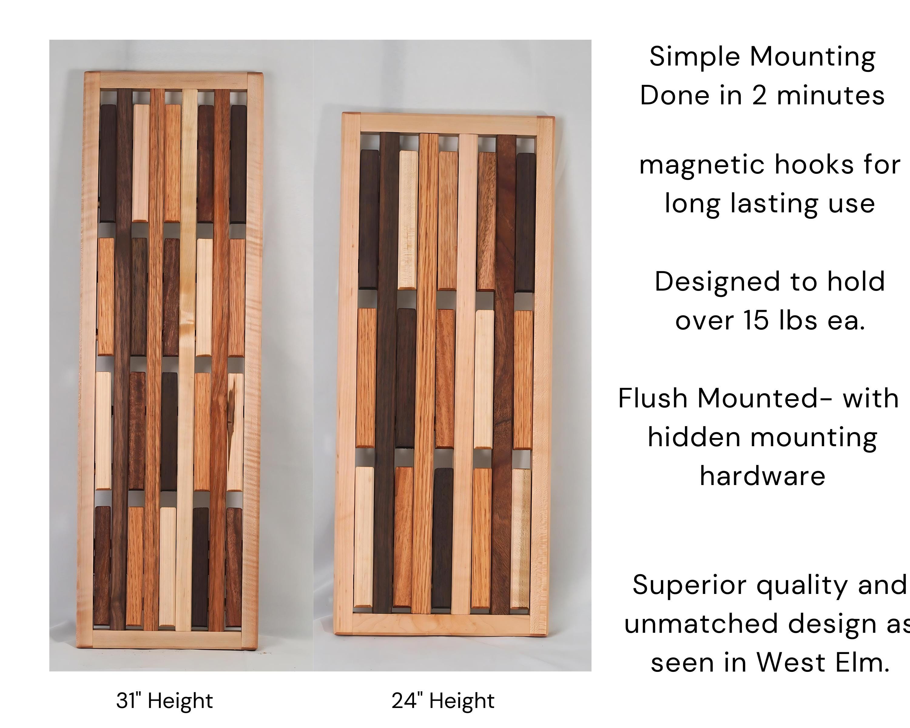 The Original Magnetic Hook Rack (5-Wood Version)