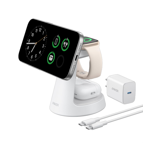 Anker MagGo three-in-one Qi2 charging dock stand