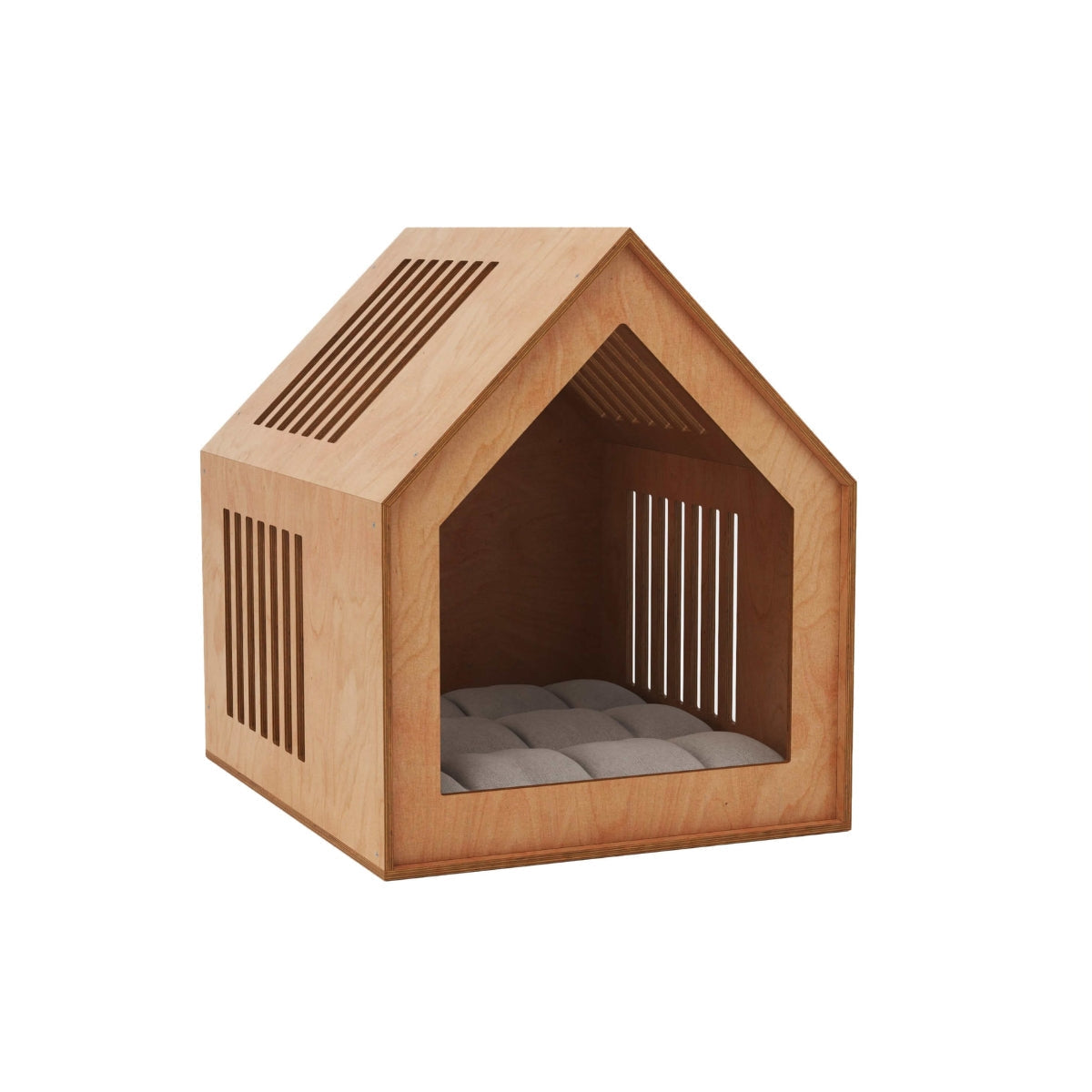Large indoor wooden dog house
