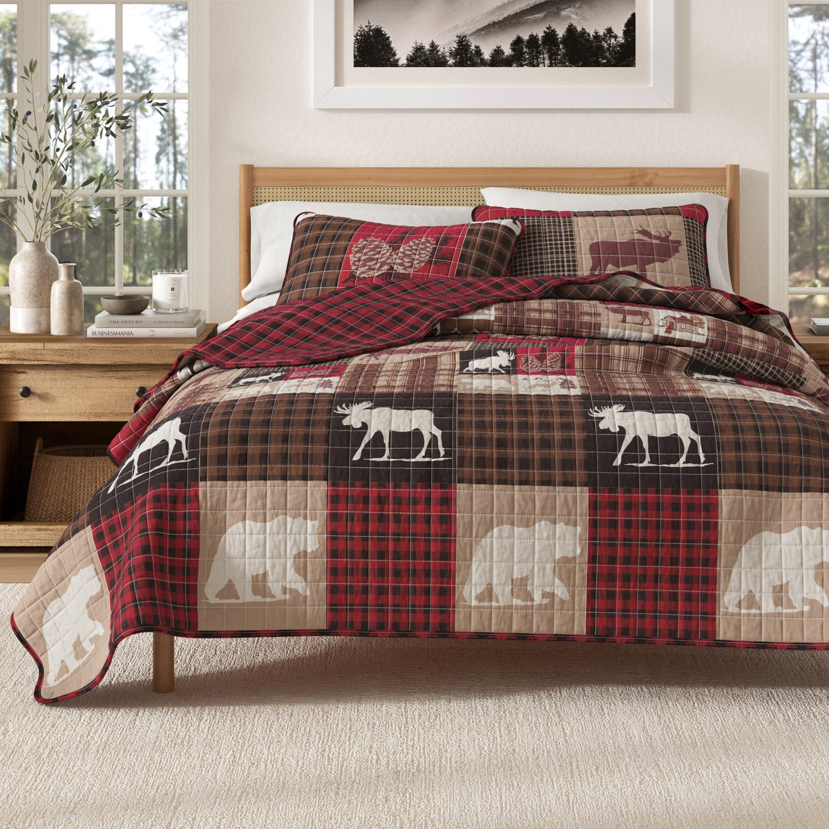 Matthew Reversible Rustic Landscape Quilt Set