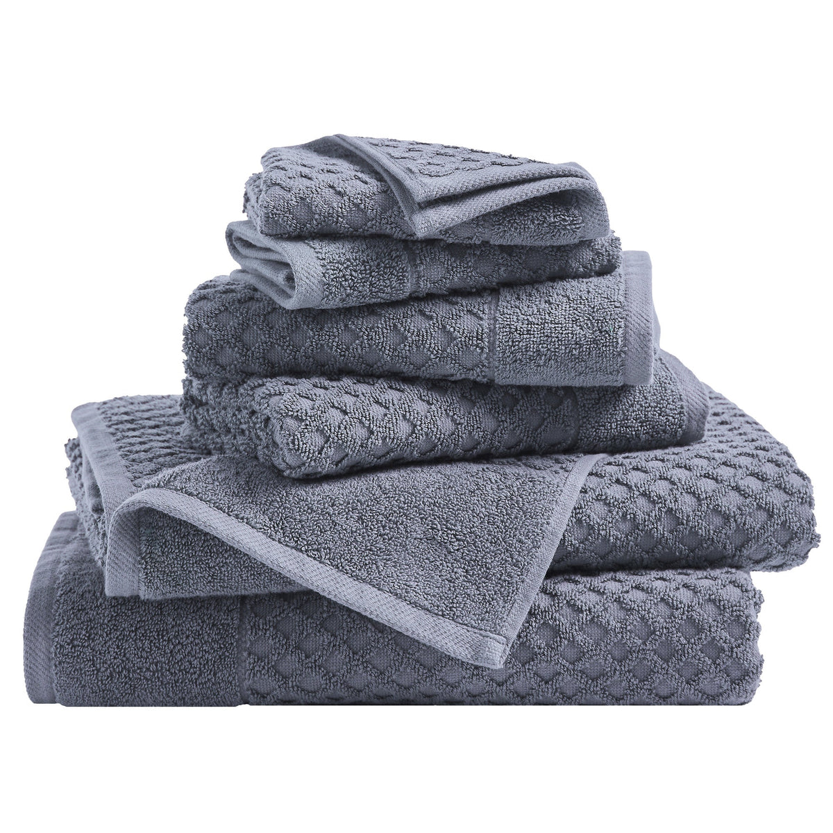 Grayson Cotton Diamond Waffle Towel Collection