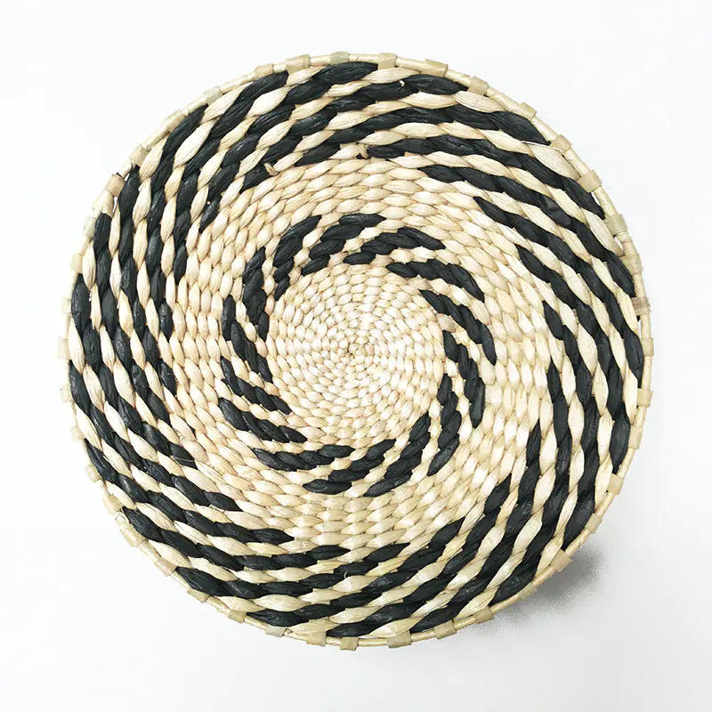 Woven grass wall decor