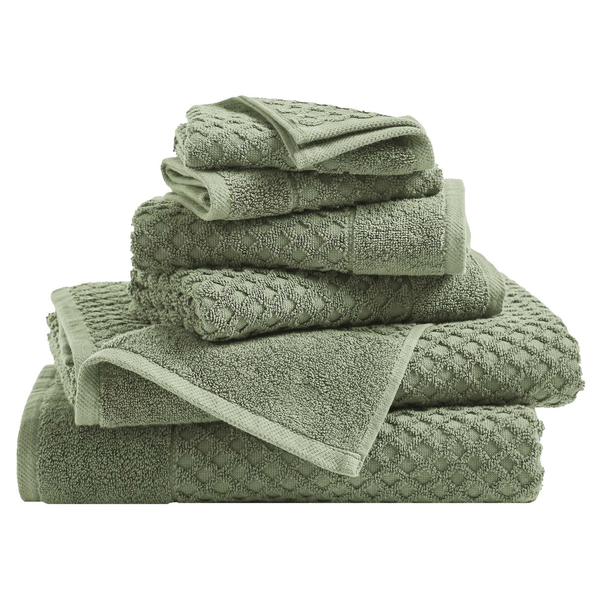 Grayson Cotton Diamond Waffle Towel Collection