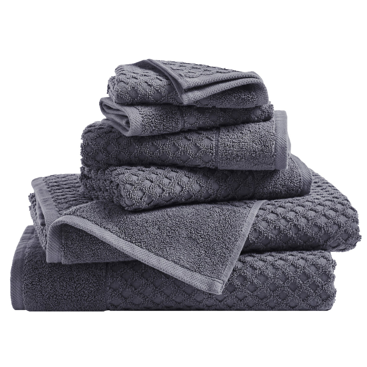 Grayson Cotton Diamond Waffle Towel Collection