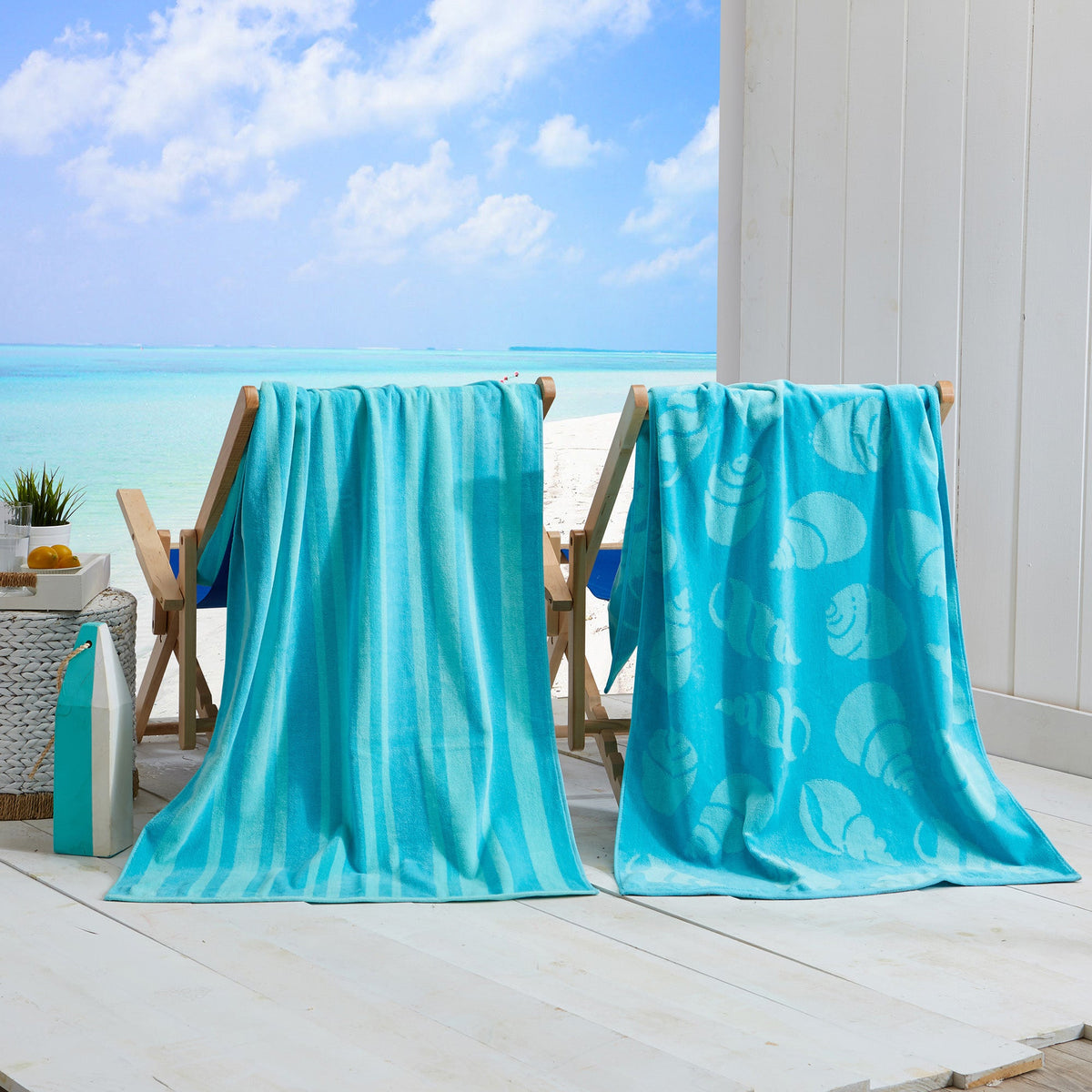 Maui Cotton Velour Printed Beach Towels
