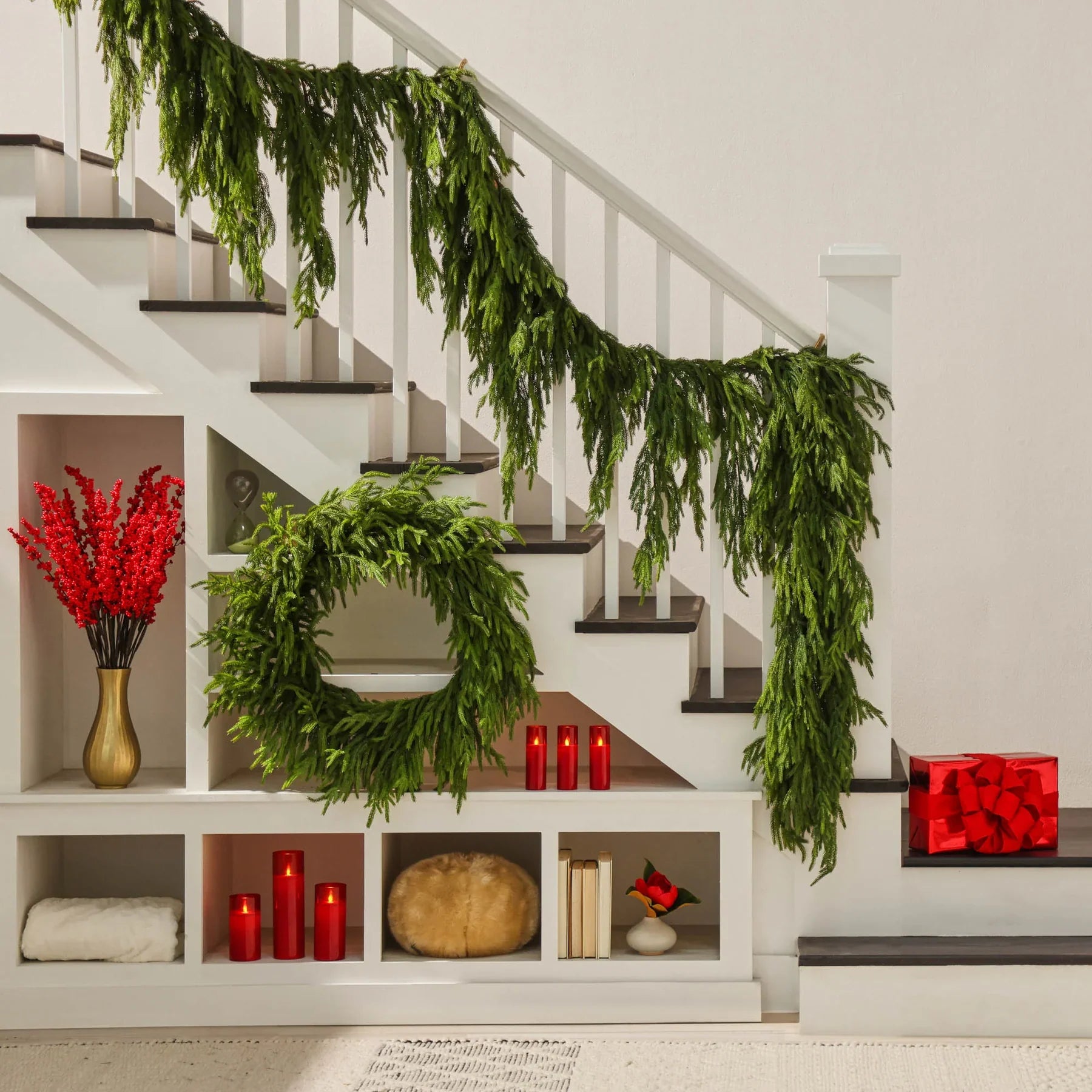 Norfolk pine Christmas wreath