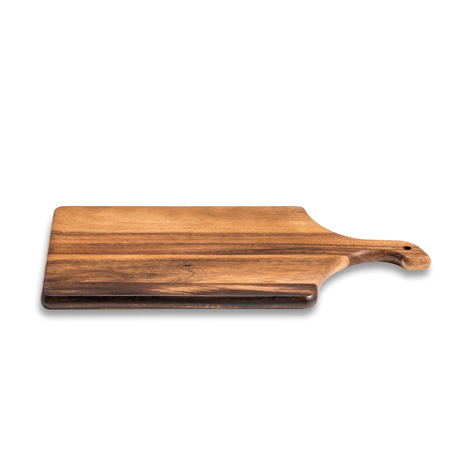 Large Acacia Wood Cutting Board 10x18 Inch Thick Handle Hanging Chopping
