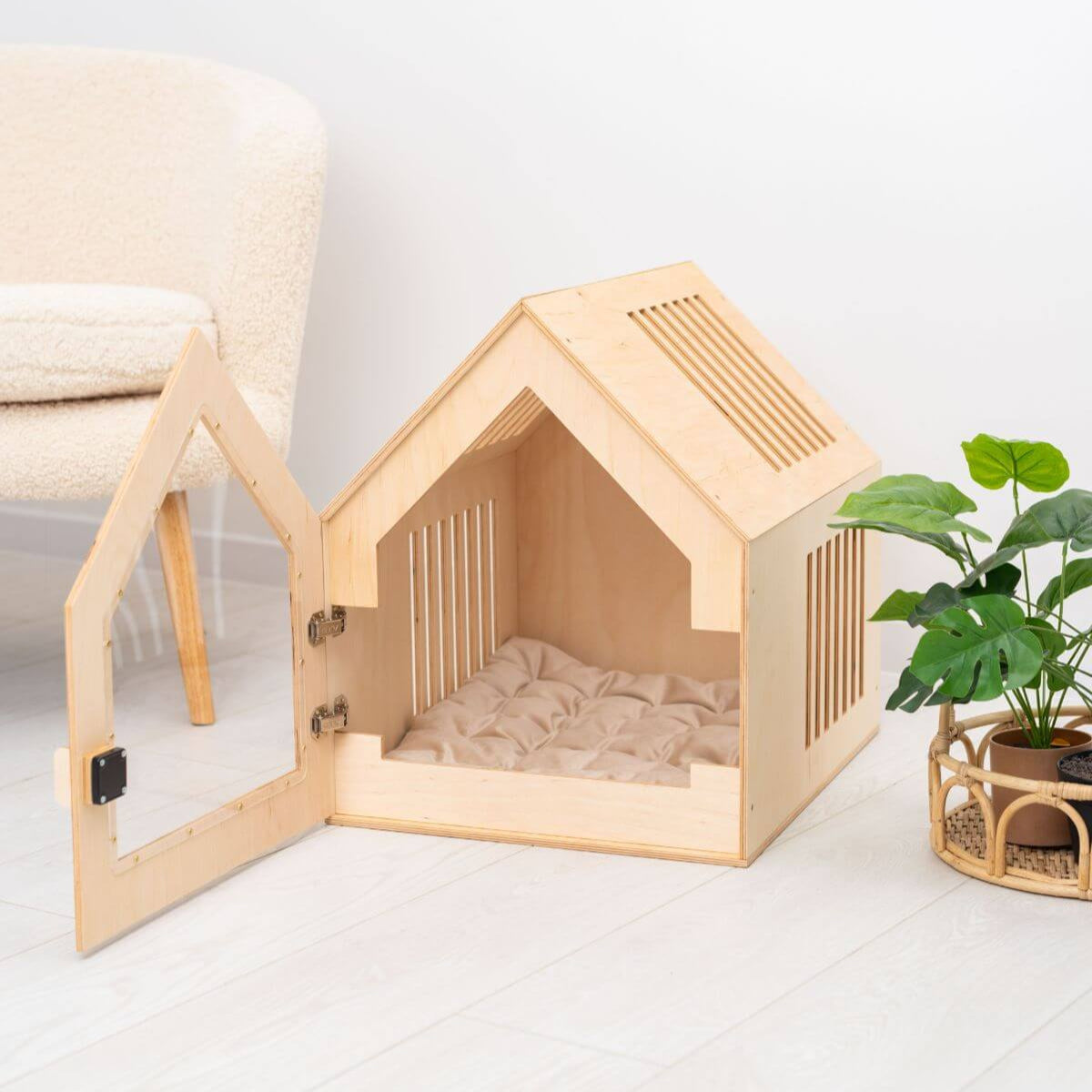 Large indoor dog house lifestyle image