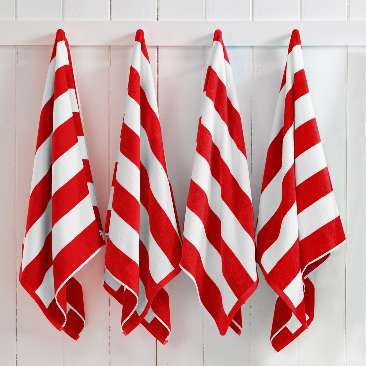 Novia Cotton Velour Cabana Stripe Beach Towels