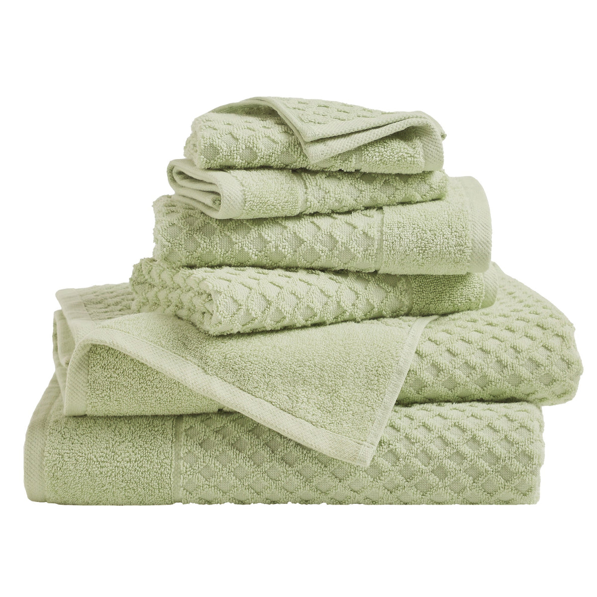 Grayson Cotton Diamond Waffle Towel Collection