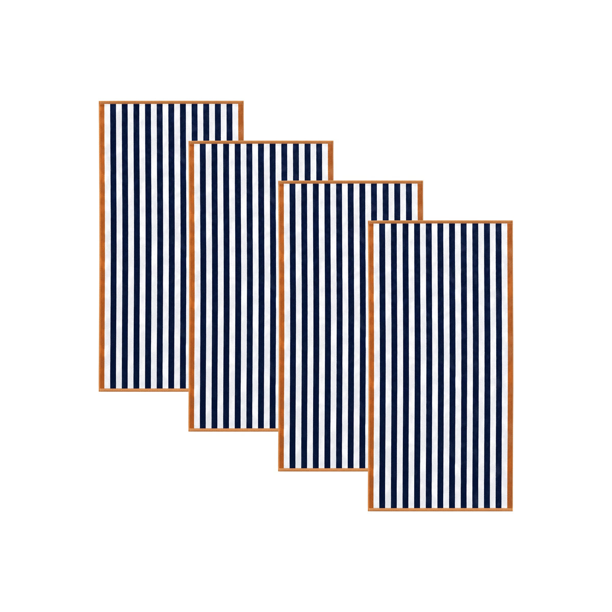 Santa Cruz Striped Cotton Velour Beach Towels
