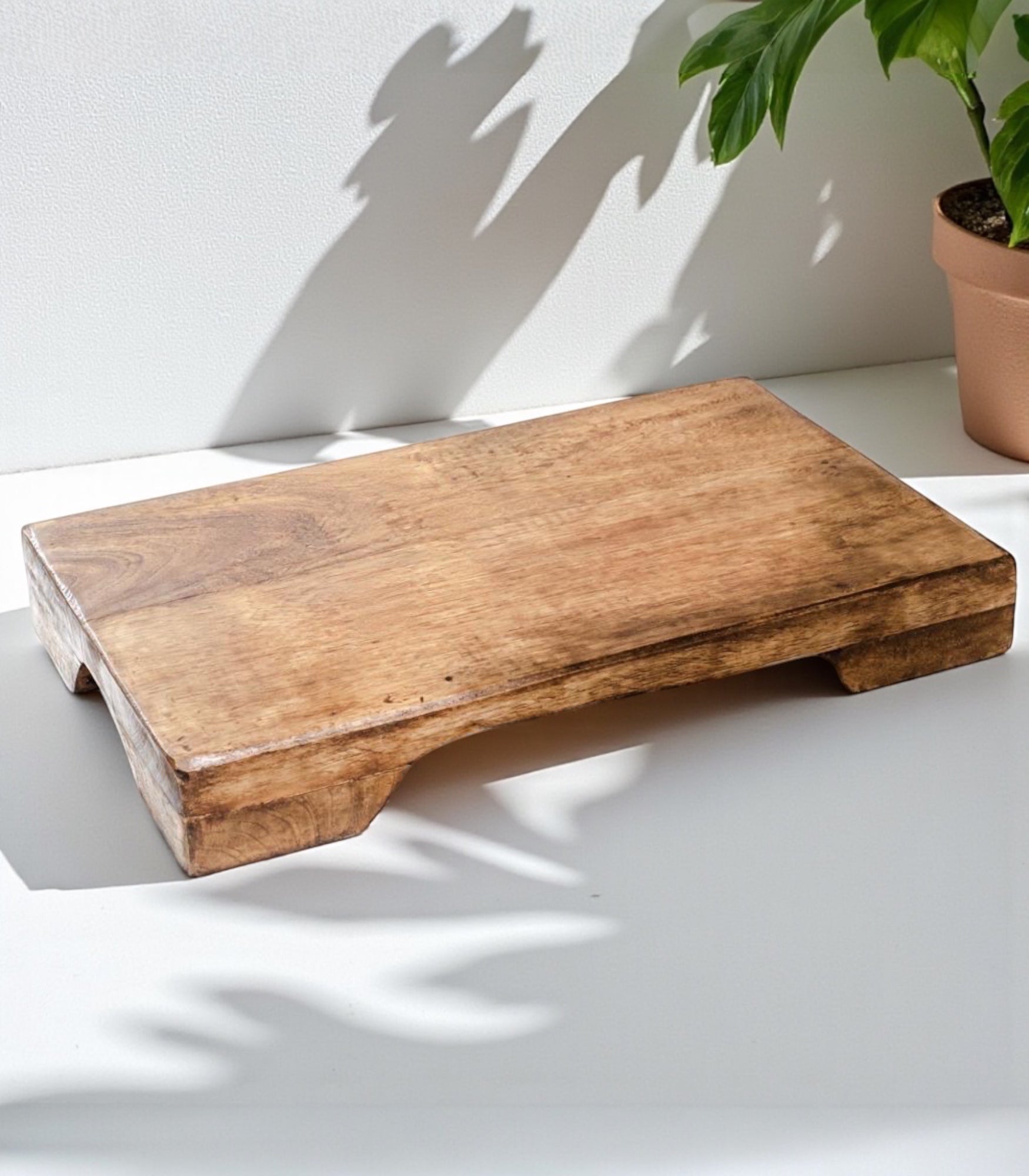 Mango wood display pedestal