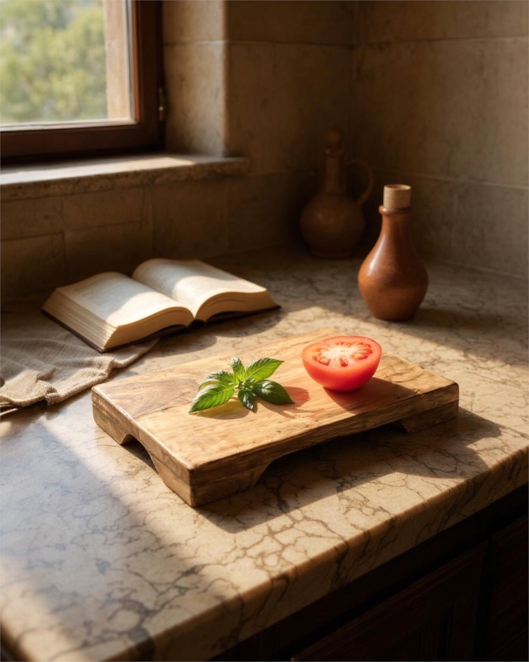 Mango wood display pedestal
