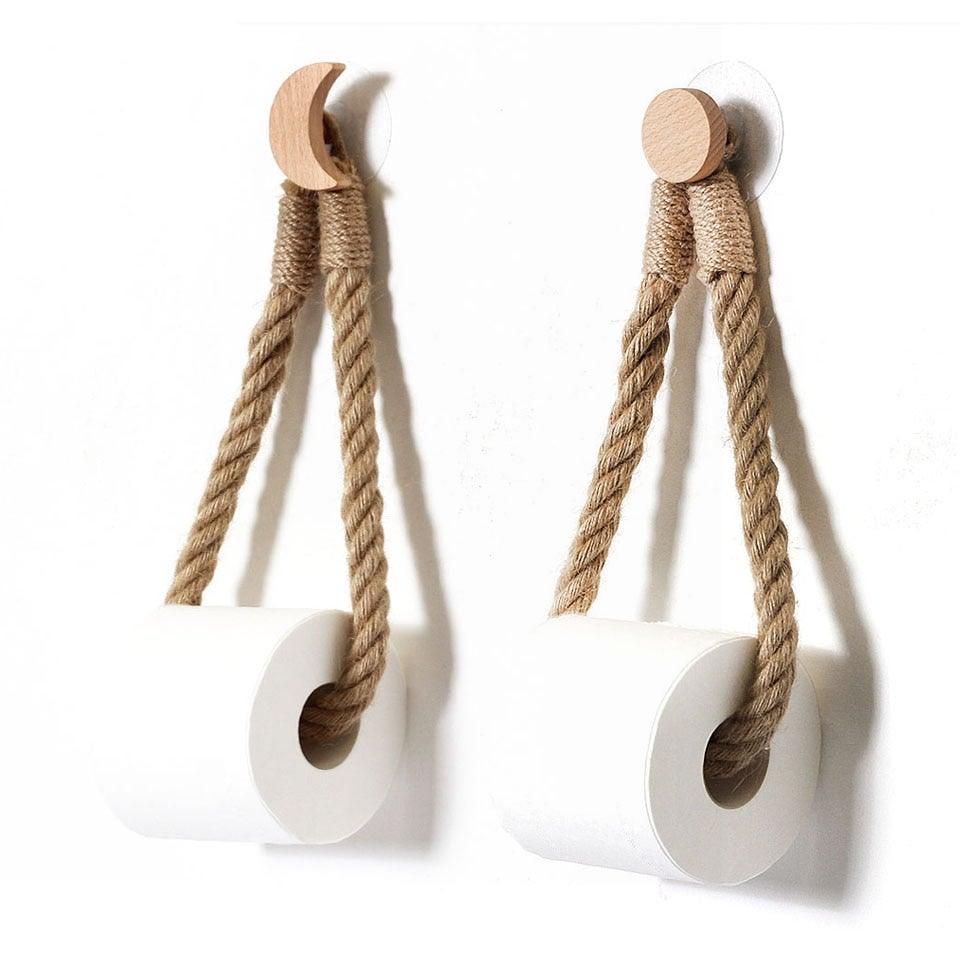 Wooden Hanging Toilet Paper Holder