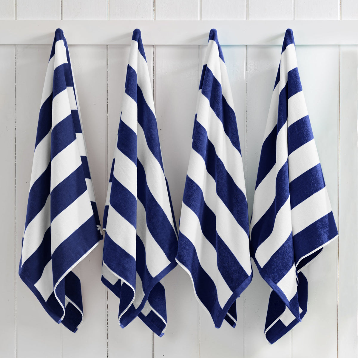 Novia Cotton Velour Cabana Stripe Beach Towels