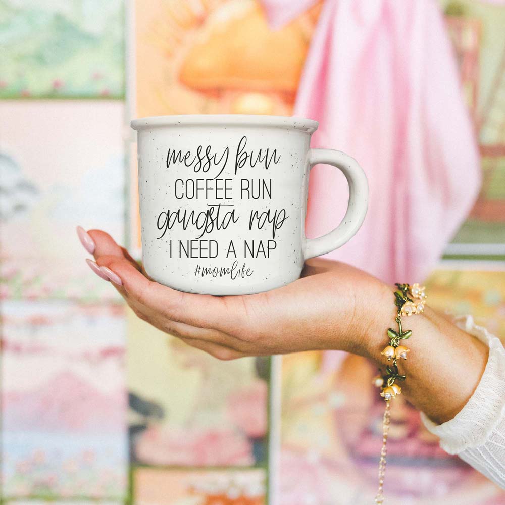 Messy Bun Coffee Run 14 oz Ceramic Mug