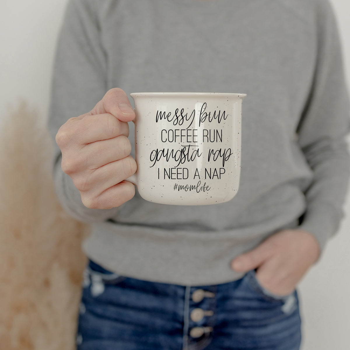 Messy Bun Coffee Run 14 oz Ceramic Mug