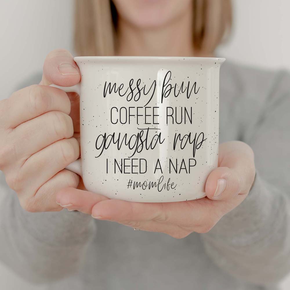 Messy Bun Coffee Run 14 oz Ceramic Mug