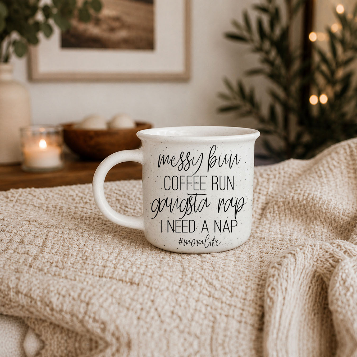 Messy Bun Coffee Run 14 oz Ceramic Mug
