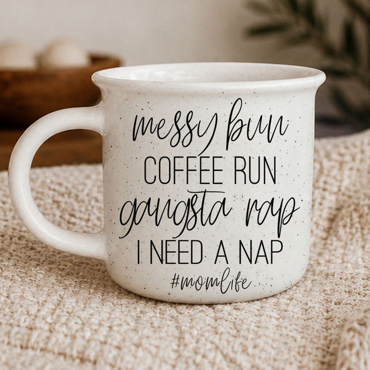 Messy Bun Coffee Run 14 oz Ceramic Mug