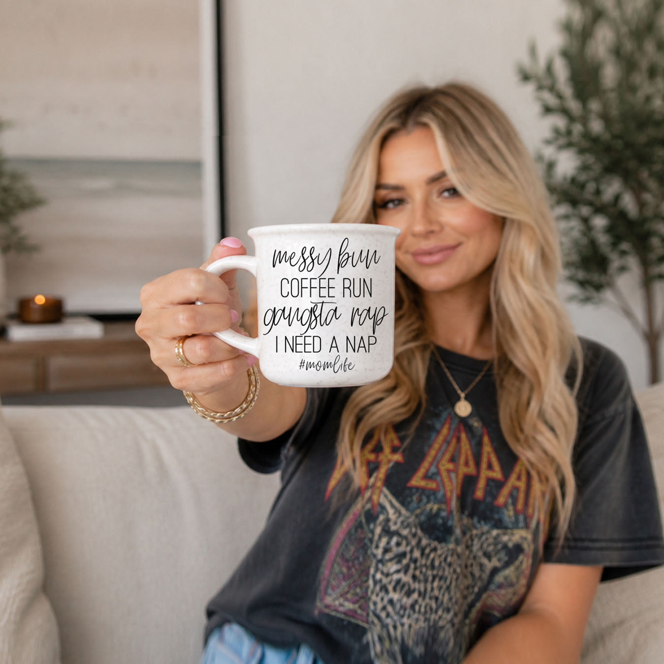 Messy Bun Coffee Run 14 oz Ceramic Mug