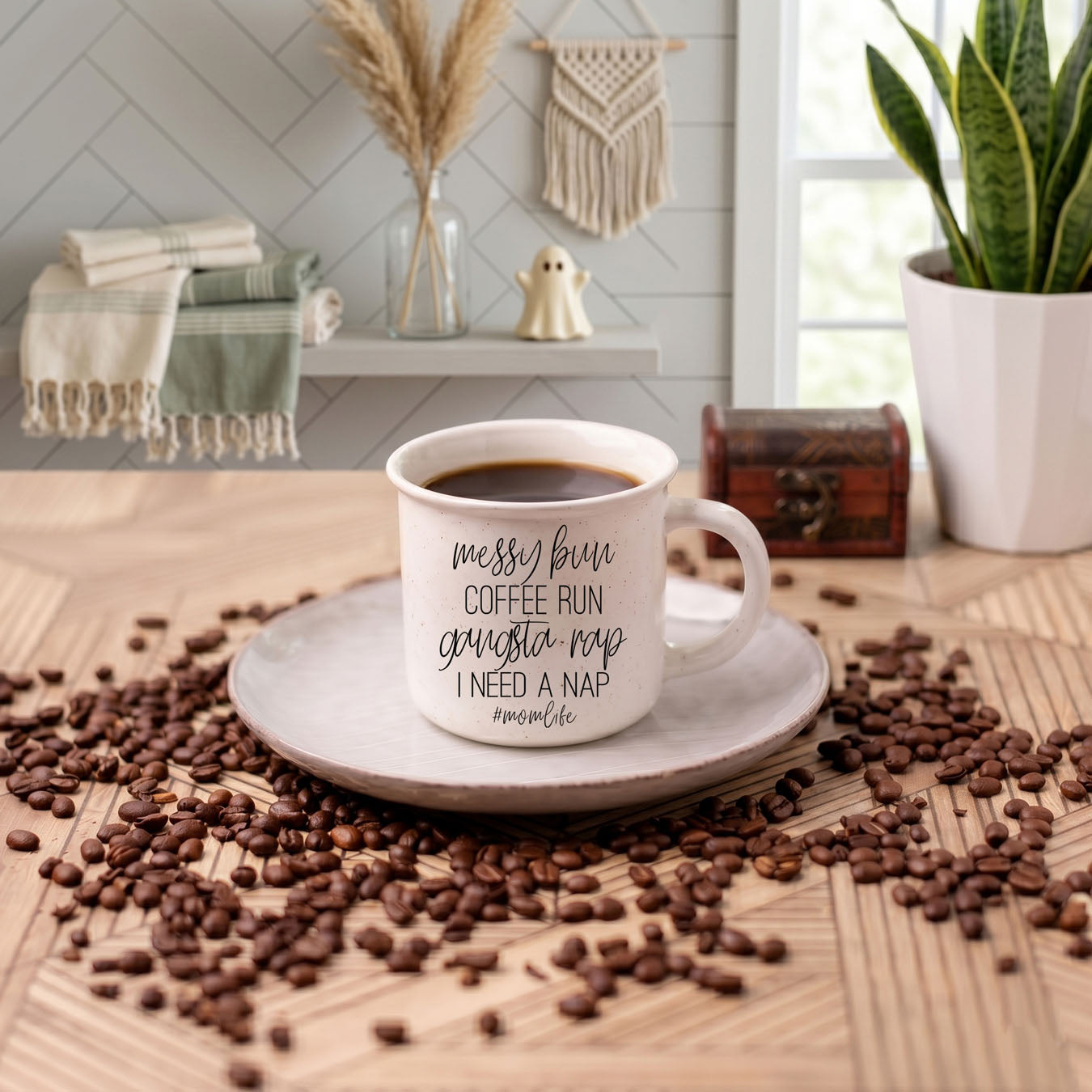 Messy Bun Coffee Run 14 oz Ceramic Mug