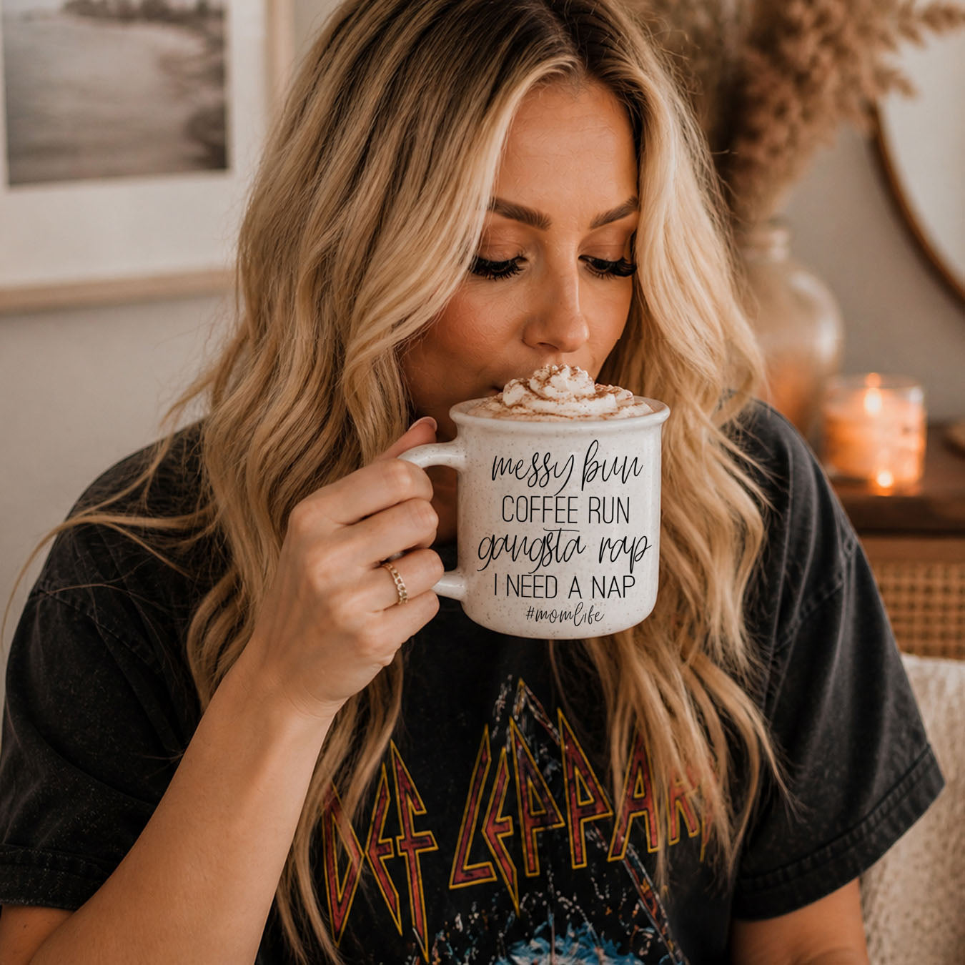 Messy Bun Coffee Run 14 oz Ceramic Mug