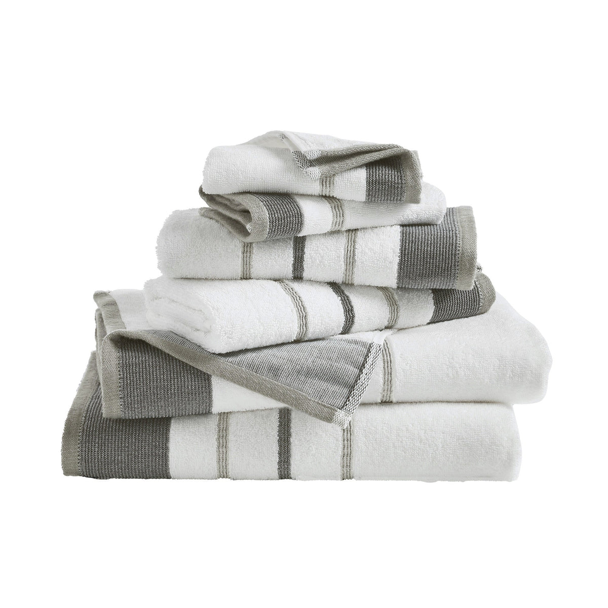 Noelle decorative stripe cotton towel collection