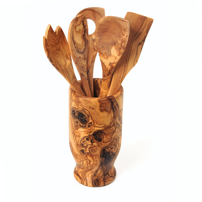 Olive Wood Kitchen Utensil Set — 6 Piece